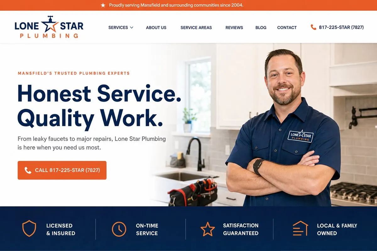 The same business website after a clean modern redesign