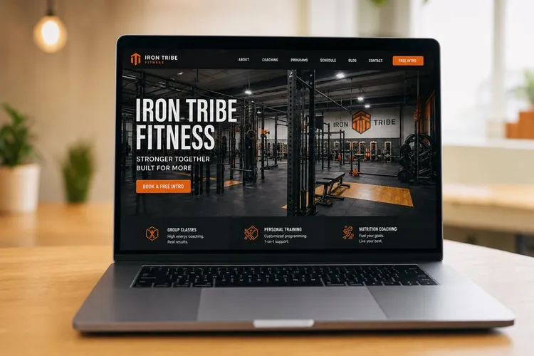 Website concept for a fitness studio